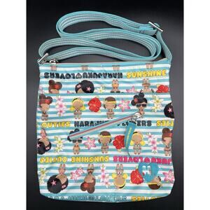 HARAJUKU LOVERS Sunshine Cuties Adjustable Crossbody Small Messenger Bag Blue